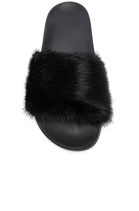 fake givenchy fur slides|Givenchy sandals size 35.